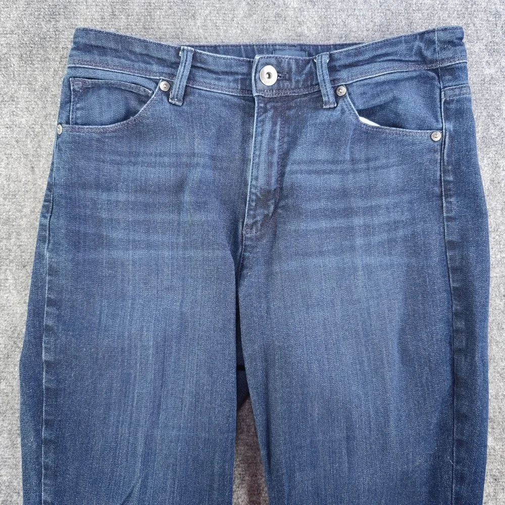 J Jill Denim Jeans 8 Straight Leg High Rise 31x29 Stretch Medium Wash‎